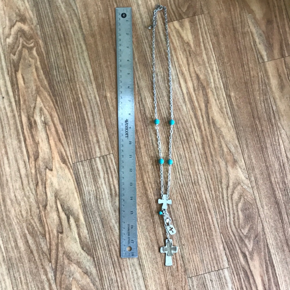 Knockoff turquoise cross necklace